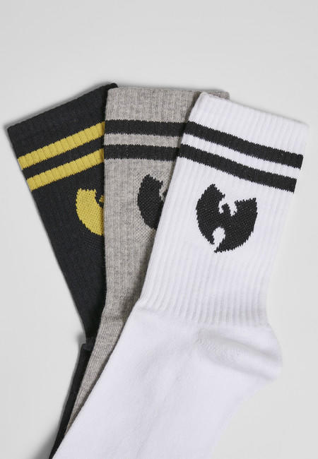 Wu-Wear Grey Wu-Tang Clan Classic Logo Comfort Crew Socks Grau Socken Strümpfe 