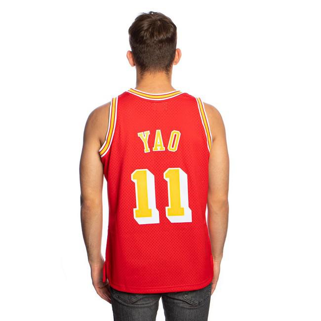 NIKE Houston Rockets #11 Yao Ming Red Swingman Jersey
