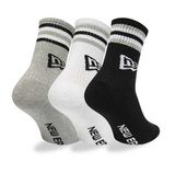 Socken New Era Retro Stripe crew 3pack socks Black White Grey Unisex