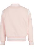 Urban Classics Girls Inset College Sweat Jacket pink/white