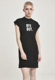 Mr. Tee Ladies Bye Boy Extended Shoulder Dress black