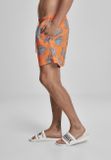 Urban Classics Floral Swim Shorts orange