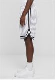 Urban Classics Striped Mesh Shorts white/black