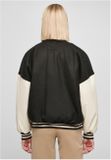 Urban Classics Ladies Oversized Big U College Jacket black/palewhite
