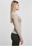 Urban Classics Ladies Rib Knit Turtelneck Sweater warmgrey