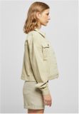 Urban Classics Ladies Oversized Colored Denim Jacket softseagrass