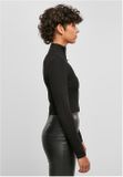 Urban Classics Ladies Cropped Rib Knit Zip Cardigan black