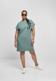 Urban Classics Ladies Organic Cotton Cut On Sleeve Tee Dress paleleaf