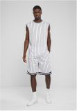 Urban Classics Striped Mesh Shorts white/black