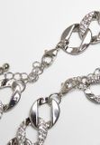 Urban Classics Basic Diamond Necklace And Bracelet Set silver