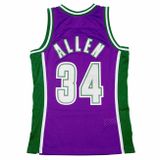 Mitchell &amp; Ness Milwaukee Bucks #34 Ray Allen Swingman Jersey purple