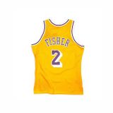 Mitchell &amp; Ness Los Angeles Lakers #2 Derek Fisher Swingman Jersey yellow