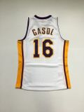Mitchell &amp; Ness Los Angeles Lakers #16 Pau Gasol White Los Lakers Jersey white