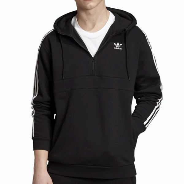 Adidas Originals 3-Stripes Zip Hoodie Black - Gangstagroup.de - Online Hip  Hop Fashion Store