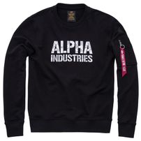 Herren Sweatshirt Alpha Industries Camo Print Sweat Black
