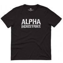 Herren T-Shirt Alpha Industries Camo Print Tee Black
