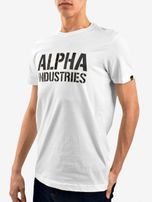 Herren T-Shirt Alpha Industries Camo Print Tee White