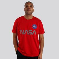 Herren T-Shirt alpha industries NASA Reflective T-Shirt Red