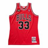 Jersey Mitchell & Ness Chicago Bulls #33 Scottie Pippen Authentic Road Finals Jersey red