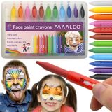 Maaleo Face paint crayons - Malovací tužky na obličej sada 12 ks
