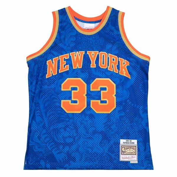 Mitchell & Ness New York Knicks #33 Patrick Ewing CNY 4.0 Swingman Jersey royal