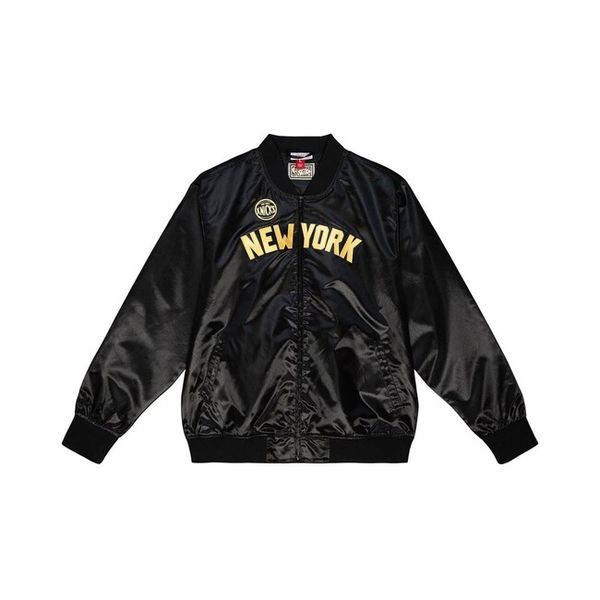 Mitchell & Ness New York Knicks Big Face 4.0 Satin Jacket black