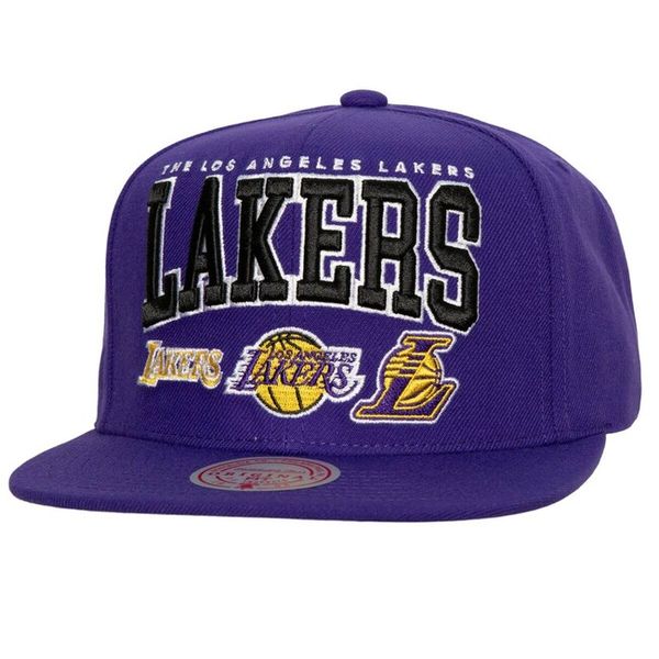 Mitchell & Ness snapback Los Angeles Lakers Champ Stack Snapback purple