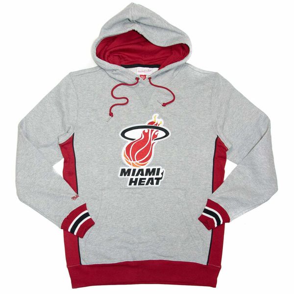 Mitchell & Ness sweatshirt Miami Heat Pinnacle Heavyweight Fleece Hoody grey