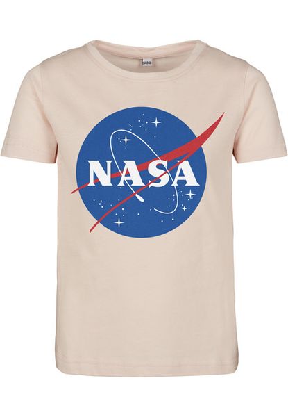 Kids T-shirt Mr. Tee Kids NASA Insignia Short Sleeve Tee pink