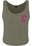 Mr. Tee Ladies Waiting For Friday Box Tank olive