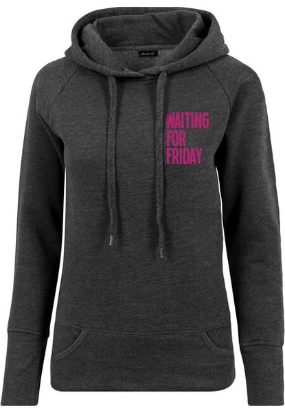 Mr. Tee Ladies Waiting For Friday Hoody charcoal
