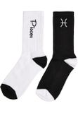 Mr. Tee Zodiac Socks 2-Pack black/white pisces