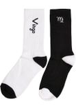 Mr. Tee Zodiac Socks 2-Pack black/white virgo