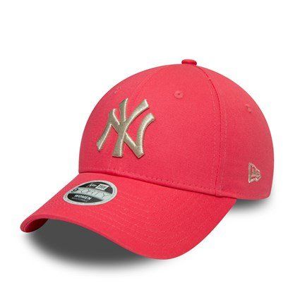 Damen Kappe New Era 9Forty Womens  NY Yankees Metallic hot pink cap