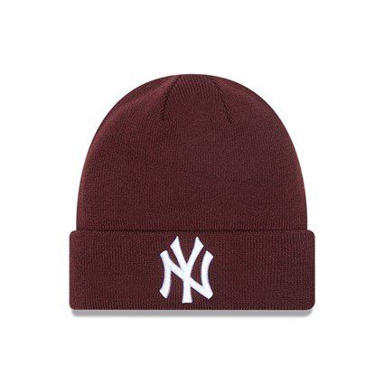 New Era MLB League Essential Cuff Knit NY Yankees Maroon