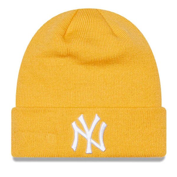 Winter Kappe NEW ERA MLB NY Yankees League essential Cuff Beanie Yellow