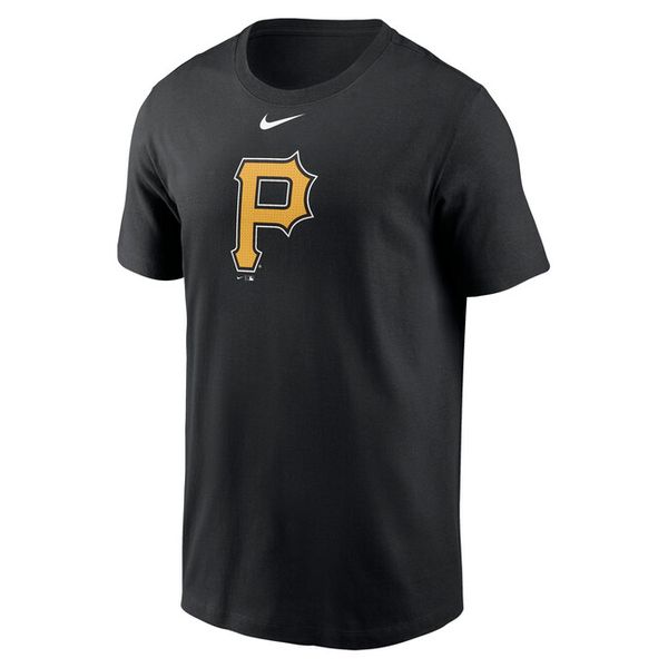 Nike T-shirt Men's Fuse Large Logo Cotton Tee Pittsburgh Pirates black