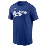 Nike T-shirt Men's Fuse Wordmark Cotton Tee Los Angeles Dodgers rush blue