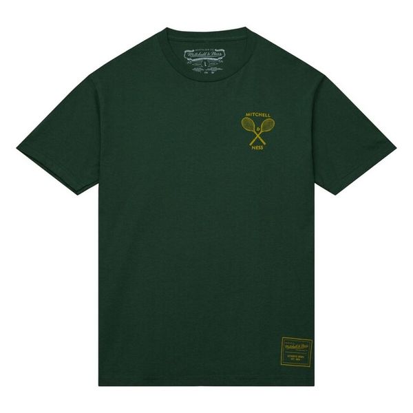 T-shirt Mitchell & Ness Branded M&N GT Graphic Recquet Tee dark green