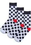 Urban Classics Basic Polka Dot Socks 3-Pack white/black