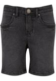 Urban Classics Boys Relaxed Fit Jeans Shorts black washed