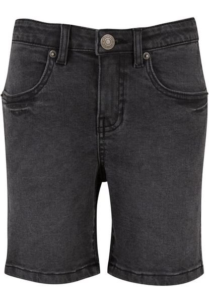 Urban Classics Boys Relaxed Fit Jeans Shorts black washed