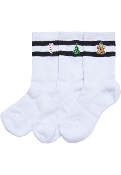 Urban Classics Christmas Sporty Socks Kids 3-Pack white/black