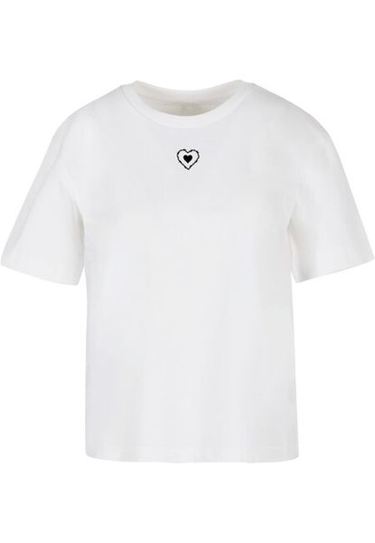 Urban Classics Good Vibes Only Heart Tee white