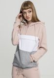 Urban Classics Ladies Color Block Sweat Pullover lightrose/grey/white
