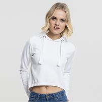Sweatshirt Urban Classics Ladies Interlock Short Hoody white