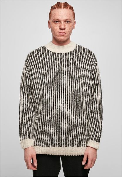 Urban Classics Oversized Two Tone Sweater whitesand/black