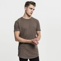 Herren T-Shirt Urban Classics Shaped Long Tee army green