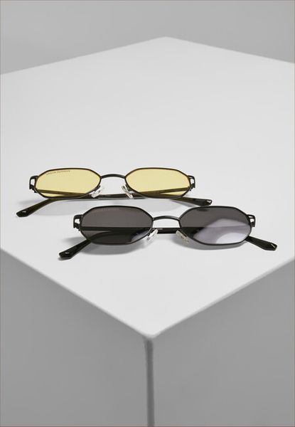 Urban Classics Sunglasses San Sebastian 2-Pack black+black/yellow