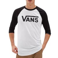 Herren T-shirt VANS CLASSIC RAGLAN White/Black